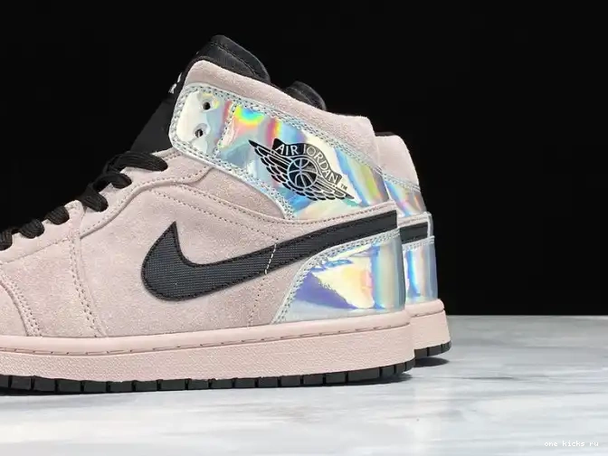 Rep Onekick Dirty Iridescent Powder Air Jordan Mid BQ6472-602 1 (W) 0514